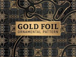 Luxury Gold Foil Pattern Ornamental Background vector