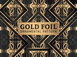 Luxury Gold Foil Pattern Ornamental Background vector