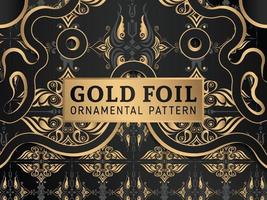 Luxury Gold Foil Pattern Ornamental Background vector