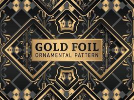 Luxury Gold Foil Pattern Ornamental Background vector