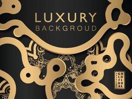 Luxury Gold Foil Pattern Ornamental Background vector