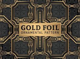 Luxury Gold Foil Pattern Ornamental Background vector