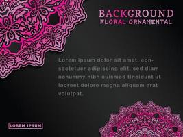 fondo decorativo de mandalas degradado de color rosa vector