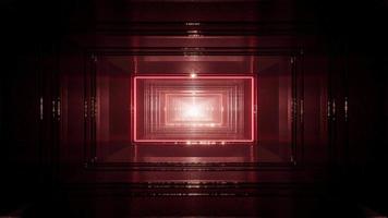 tunnel en métal foncé clair rouge video