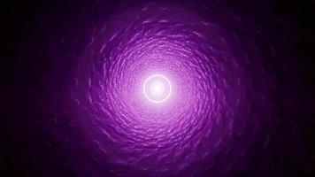 tunnel en métal violet clair cercle lumineux