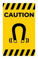 Beware Magnetic Field Symbol Sign Isolate vector