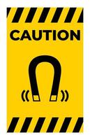 Beware Magnetic Field Symbol Sign Isolate vector