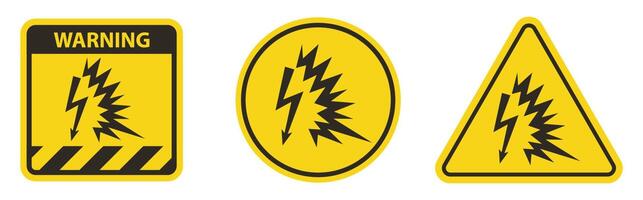 Caution Sign Arc Flash Symbol on white background vector