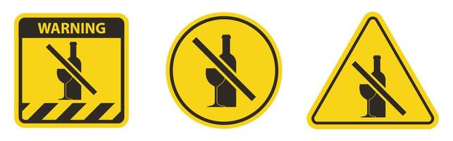 No drinking sign, no alcohol, prohibited activitive vector