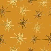 Happy Halloween seamless pattern with cobweb vector