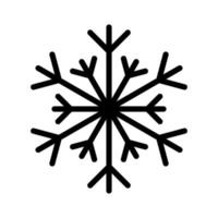 Simple snowflake of black lines. Festive decoration for New Year and Christmas vector