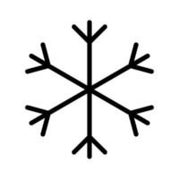 Simple snowflake of black lines. Festive decoration for New Year and Christmas vector