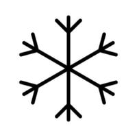 Simple snowflake of black lines. Festive decoration for New Year and Christmas vector