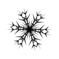 Snowflake of black line. Festive decoration for New Year, Christmas vector