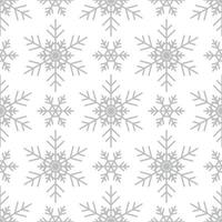Seamless pattern with silver snowflakes on white background vector