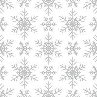 Seamless pattern with silver snowflakes on white background vector