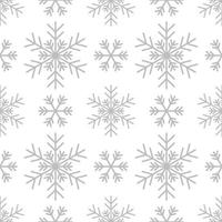 Seamless pattern with silver snowflakes on white background vector