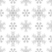 Seamless pattern with silver snowflakes on white background vector