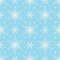 Seamless pattern with white snowflakes on blue background vector