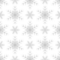 Seamless pattern of silver snowflakes vector