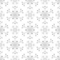 Seamless pattern of silver snowflakes vector