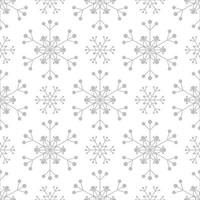 Seamless pattern of silver snowflakes vector