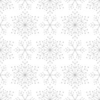Seamless pattern of silver snowflakes vector