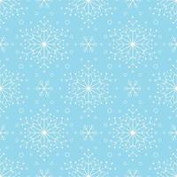 Seamless pattern with white snowflakes on blue background vector