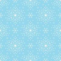 Seamless pattern with white snowflakes on blue background vector