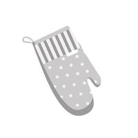 Potholder with a pattern for protection against hot cooking. Kitchen item vector