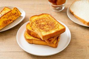 french toast on white plate photo