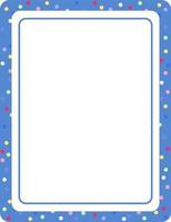 Empty blue vertical frame banner template vector