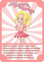 Character game card template with word Precious Penelope vector