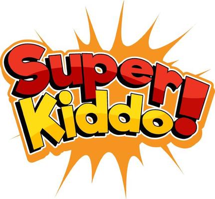 Super Kiddo logo text design