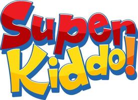 diseño de texto del logo de super kiddo vector