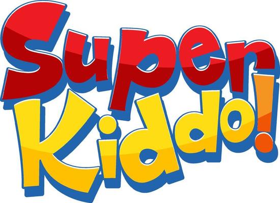 Super Kiddo logo text design