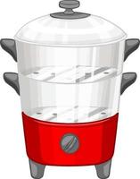 Food steamer isolated on white background vector