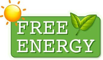 A free energy sign banner vector