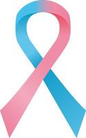 Pink and blue awereness ribbon. Infant and pre-natal death