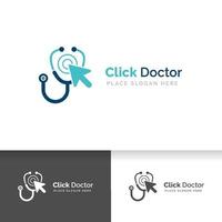 Online medical logo design template. Health and medicine symbol. vector