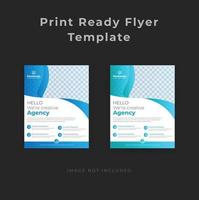 Geometric shape concepts Flyer Poster Template for corporate business vector