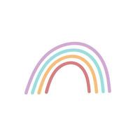 icono de vector de arco iris de luz doodle simple