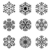 Snowflake vector pack icon