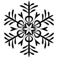 Snowflake vector icon design isolated on white background