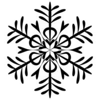 Diseño de icono de vector de copo de nieve aislado sobre fondo blanco.