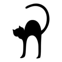 Halloween cat silhouette animal vector