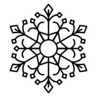 Snowflake vector icon design isolated on white background