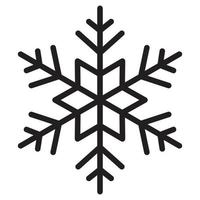 icono de signo de símbolo de vector de copo de nieve