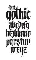 alfabeto gótico, inglés. vector