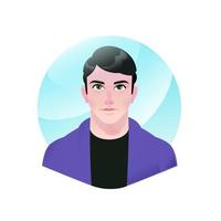 ilustración de un hombre joven con estilo vector